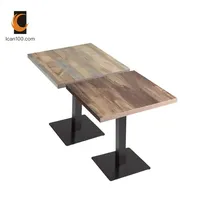 Table de café française d'intérieur, plateau en mélamine, mobilier de terrasse, table de restaurant