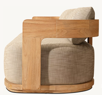 2024 nouveauté extérieur canapé en teck ensemble meubles de jardin ensembles chaise longue de patio nuage canapé table chaise basse transat villa Bali lit