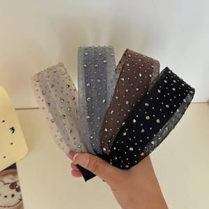 Diadema coreana brillante con diamantes y borde ancho, accesorio de moda para el cabello para mujer - Product Image 2