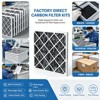 Filter AC Furnace Lipat Karbon Arang 16x25x1 20x25x1 untuk Sistem Pendingin Udara HVAC, Ventilasi & Pemurnian Udara Rumah Tangga
