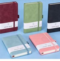 Agenda/Journal en cuir à couverture rigide 2026-2027 avec reliure cousue, personnalisable avec logo, idéal comme cadeau ou carnet de notes
