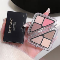 Großhandel Matt und Schimmer Oberflächen Kleine Dreieck Lidschatten Palette Natürliche Wasserdichte SWEET MINT 3 Farben Mini Lidschatten