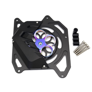 Cache de protection de radiateur en aluminium CNC avec déflecteur de vent creux et ventilateur rotatif pour la modification de scooter 150cc refroidi par eau - Product Image 4