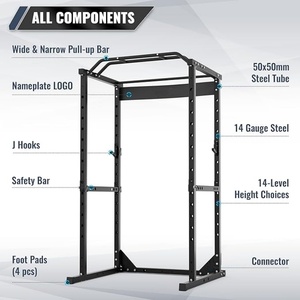 Body Building Multi-Function Station Cable Crossover Gym Machine Unisex <strong>Smith</strong> Power Squat Rack <strong>Cage</strong>