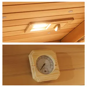 Sauna de madera de lujo para uso personal en el hogar sala de sauna de infrarrojos