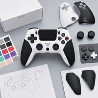 Manette de jeu sans fil PS4 multifonction avec barre lumineuse, double vibration moteur, gyroscope six axes – Manette de jeu en gros pour console