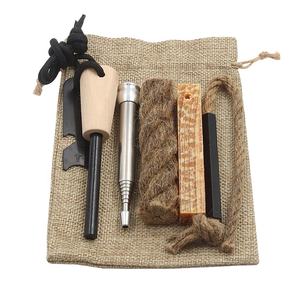 Accessoires de <span class=keywords><strong>randonnée</strong></span> de camping <span class=keywords><strong>Kit</strong></span> complet de firesteel avec allume-feu Fatwood Fire Rope pour la survie d'urgence - Product Image 3