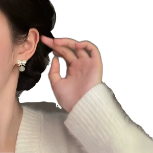 Zircon Small Diamond Stud <b>Earrings</b> <b>Male</b> Niche Personality Trendy Butterfly Pattern for Party Accessories - Product Image 1