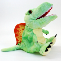 Marionnette à main personnalisée avec bouche mobile en peluche 14 pouces dragon marionnette à main personnalisée en peluche animale