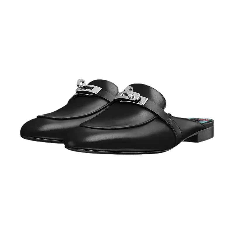 XINZI RAIN Plus Size Ladies Slides Sandals Round Toe High Quality Genuine Leather Women Flat Slipper Shoes