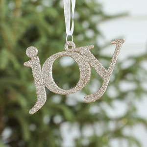 Décorations de Noël Joyeux Noël Lettres scintillantes à suspendre pour l'arbre de Noël Décorations de fête de Noël - Product Image 4