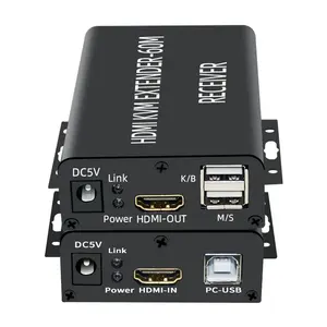 Harga pabrik 1080p 60m KVM HDMI Extender lebih single CAT5E/6 0M POE HDMI penerima pemancar