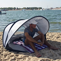 Tente de plage portable et légère avec protection UV, installation facile, cadre en acier, abri solaire pour le camping en plein air