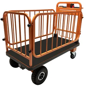 Hochleistungs-Edelstahl-Elektro-Trolley Outdoor-Handwagen mit Geländer für Logistik Krankenhausgebrauch Handwagen & Trolleys