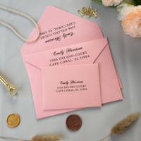 Enveloppe d'emballage en papier artistique écologique imprimée sur mesure, format A6, pelliculage mat, service de conception gratuit, porte-carte-cadeau