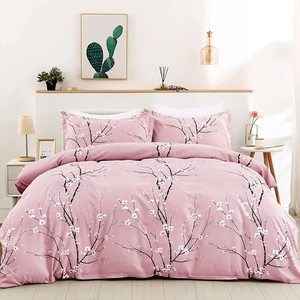 <strong>Plum</strong> Blossom Printed 100% Microfiber 3-Piece Comforter Set - Product Image 2