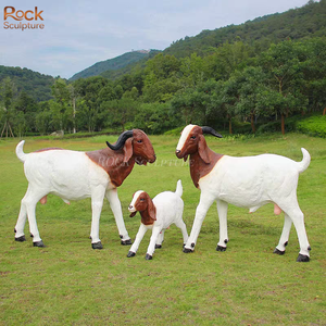 รูปปั้นแกะไฟเบอร์กลาสตกแต่งฟาร์มรูปปั้นสัตว์สำหรับสวนและบ้านประติมากรรมสัตว์ไฟเบอร์กลาสขนาดใหญ่ - Product Image 4