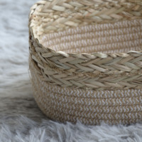 Panier de rangement écologique pour herbe de mer, mini pot de plantes naturelles, en paille fait main, pour fleurs de mer, bali, prix bas,