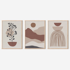 HAOWAI OEM/ODM Stampe d'Arte Astratta Boho per Pareti, Set di Stampe in Colori Pastello, Poster per <span class=keywords><strong>Cucina</strong></span>, Decorazione per <span class=keywords><strong>Soggiorno</strong></span> - Product Image 3