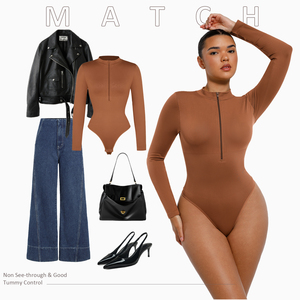 हेक्सिन थोक लंबी आस्तीन वाली सहज जिपर बैंच जिपर बैंच का समर्थन कमर वाली टोपी महिलाओं के लिए - Product Image 4