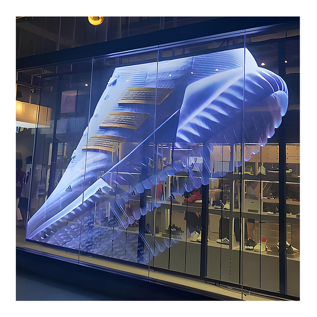 Indoor Digital Video Wall  3d Advertising Panel Shop Glass Window TV Pantalla Transparent LED Screen Display