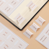 5 feuilles de tons de terre onglets d'index de Bible à grande impression facile à appliquer fournitures d'étude de Bible laminée accessoires autocollants décoratifs