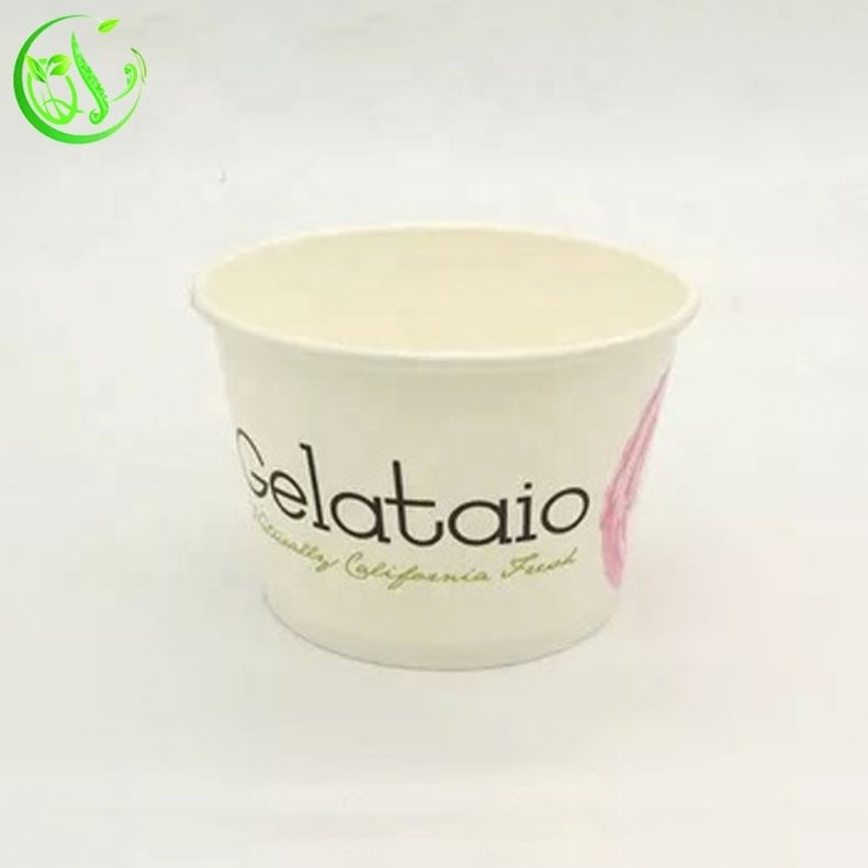 New Design Disposable Custom Logo 16 oz Ice Cream Paper Cup With Lid