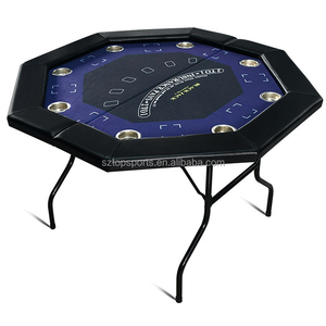Venta caliente de lujo moderno 8 jugadores plegable Octágono mesa de póquer portátil Casino Gaming MESA DE Metal al por mayor para entretenimiento - Product Image 1