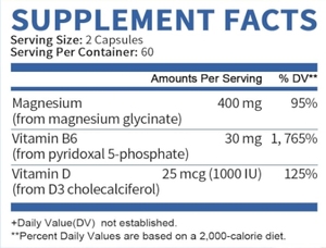 Oem 400mg magiê Glycinate Softgels với vitamin B6 & D3 cho người lớn cơ bắp xương & năng lượng hỗ trợ không cho phụ nữ mang thai - Product Image 2