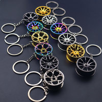 Vente en gros d'accessoires automobiles personnalisés, porte-clés coloré rond pour conducteurs, style tendance