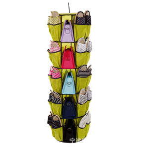 Sac de rangement rond pliable <span class=keywords><strong>à</strong></span> 5 couches en tissu non tissé pour chaussures et vêtements, <span class=keywords><strong>organisateur</strong></span> de placard suspendu - Product Image 6