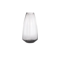 Vase en verre cristal de luxe moderne et simple Ornement de table incurvé côtelé créatif Fleurs accessibles hydroponiques Accessoire décoratif