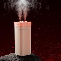 Mini humidificateur de bureau 600 ml, humidificateur portable USB à effet de flamme volcanique, diffuseur d'huiles essentielles, humidificateur ultrasonique pour voiture