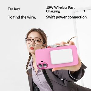 Power Bank Magnetico Premium 10000mAh per <span class=keywords><strong>Telefono</strong></span>, Orologio, Auricolari, <span class=keywords><strong>Ricarica</strong></span> <span class=keywords><strong>Wireless</strong></span> Rapida 15W <span class=keywords><strong>con</strong></span> Cavo, Cordino, Uscita USB-C PD 20W - Product Image 2