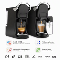 Machine à expresso à capsules pour usage domestique, cafetière avec mousseur à lait intégré pour latte et cappuccino