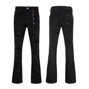Jeans de marque de luxe de haute qualité, jeans en denim déchirés stretch hip-hop, streetwear, jeans pour hommes <span class=keywords><strong>trompette</strong></span> - Product Image 2
