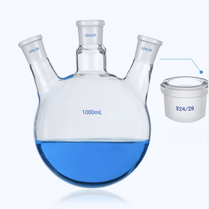Fiole de distillation hermétique à fond rond 5L 50L en verre borosilicaté, kit de verrerie de laboratoire pour la chimie, à trois collets pour ébullition - Product Image 3