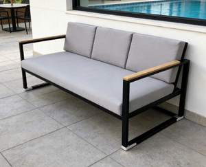 Boho Chic Waterproof Comfortable Modern Chevron Pattern Outdoor Sofa <strong>Loveseat</strong> <strong>for</strong> <strong>Garden</strong> Balcony Lawn Terrace Dining - Product Image 1