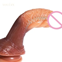 Dildo réaliste de forme irrégulière 100% imperméable, plug anal coloré, jouet sexuel F26, vente en gros OEM pour hommes et femmes