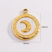 18K Plaqué Or DIY En Acier Inoxydable Perle Charmes Mode Fleurs Amour Coeur Étoiles Shell Pendentifs pour Charme Collier Bijoux Cadeau