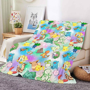 Großhandel Niedliche Cartoon-Pokemon-Bedruckte Anime-Decke Weiche Komfortable Fleece-Plüschdecken für Kinder und Schüler - Product Image 3