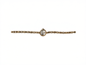 Orologio meccanico da donna in oro giallo con quadrante rotondo da 25 mm, stile elegante analogico, cinturino da 20 cm - Product Image 1