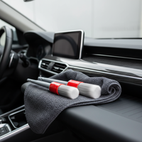 Juego de 3 Cepillos Ultra Suaves de PP para Lavado de Autos, Cepillos Flexibles para Ruedas, Herramienta de Limpieza Práctica para Detalles Interiores