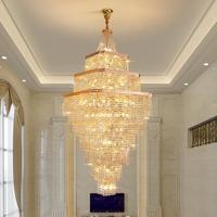 Lustre en cristal personnalisé PM pour villa américaine, suspension pour salle de banquet, luminaire suspendu pour salon et loft en métal