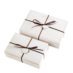 Cajas de Embalaje para Galletas y Postres, Caja de Regalo de Papel Plegable Blanca para Bodas, Cumpleaños, Navidad, Damas de Honor, Propuesta de Matrimonio - Product Image 1