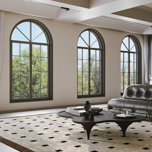 High Strength 6063-T5 Aluminum Alloy Profile Double Glazed Insulated Glass Outward Opening Retro Arch Casement French <strong>Windows</strong> - Product Image 1