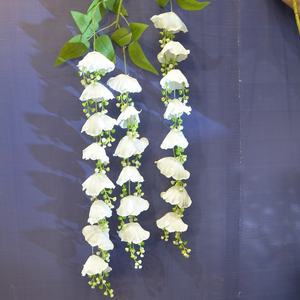 Flor artificial colgante de 3 ramas, flores de alta calidad para Arreglo de floristería, decoración de boda y boda en el bosque, pagoda - Product Image 2