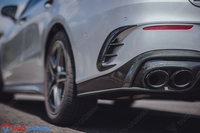 Pièces de modification de voiture Canards de pare-chocs arrière en fibre de carbone pour Mercedes-Benz AMG CLA35 2020-2023 Canards arrière