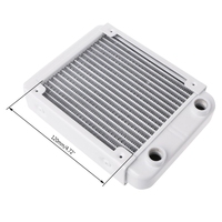 Radiateur d'ordinateur en aluminium pour refroidissement par eau, blanc, 120 mm, 240 mm, 360 mm, avec montage standard, électronique intelligente
