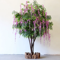 Arbre de glycine artificielle blanche QiHao, grand arbre pour la décoration de mariage et de fête